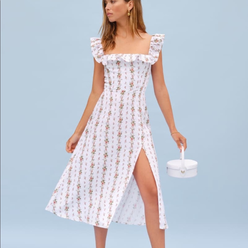 NWT Reformation Amethyst dress in Poppyseed size 8